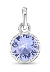 nice sterling silver cubic zirconia June birthstone baby charm